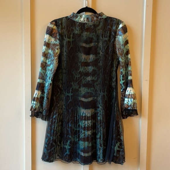 Rossi Roma Snake Print Pleated Tunic Dress - Picture 4 of 5